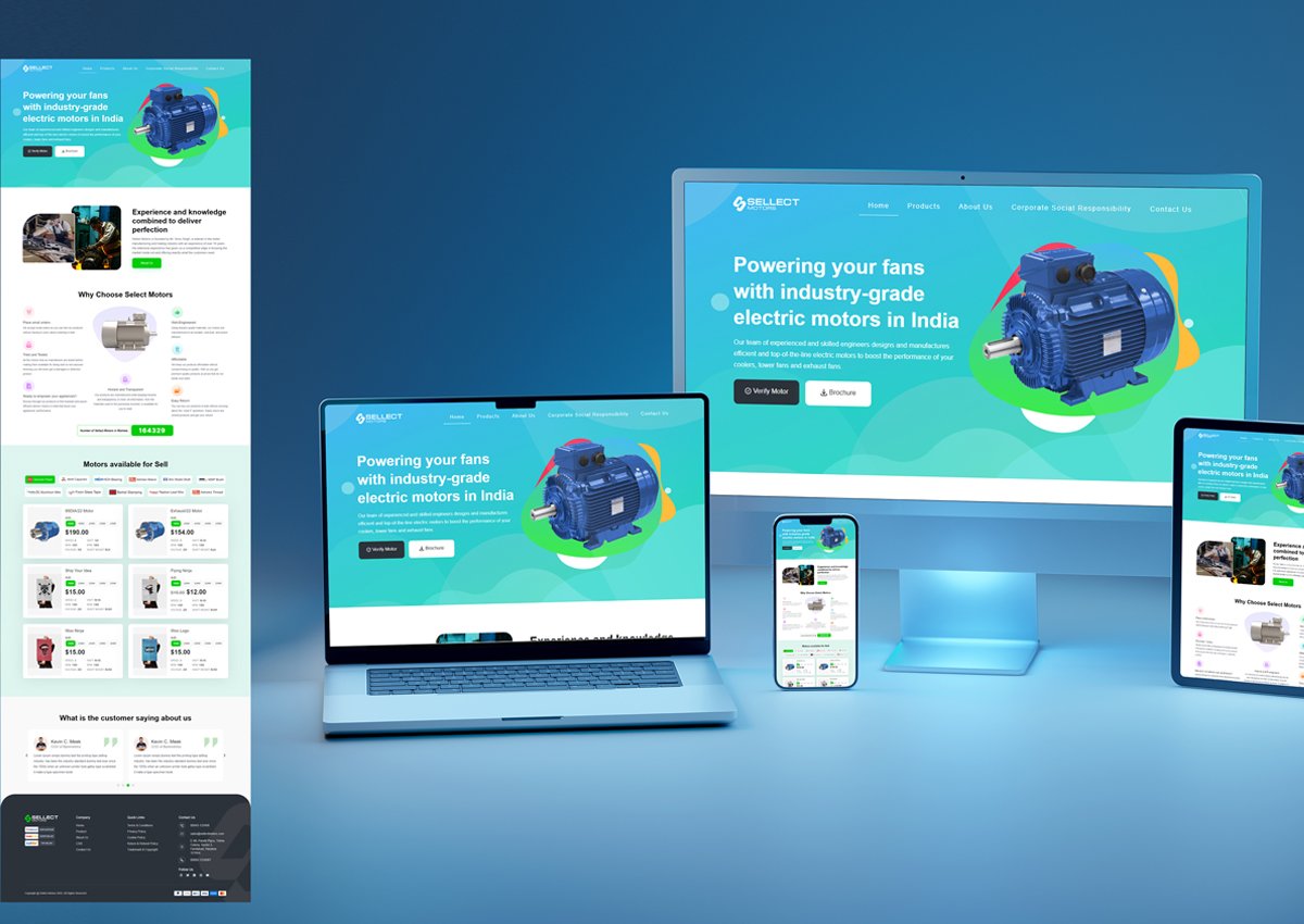 Sellect Motors – Air-Cooler Motor WordPress E-Commerce Site